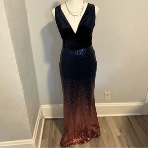 Ever Pretty Black and Gold Sequin Maxi Dress